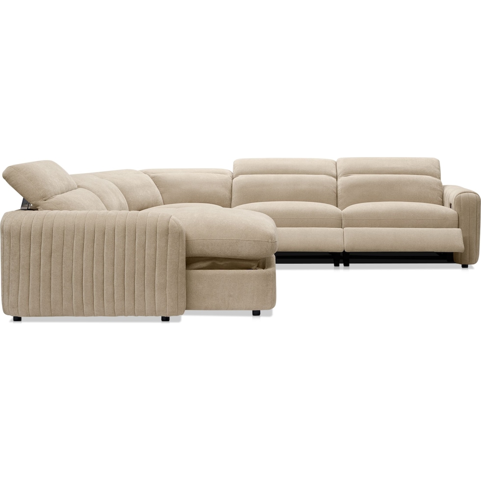 soho light brown sectional   
