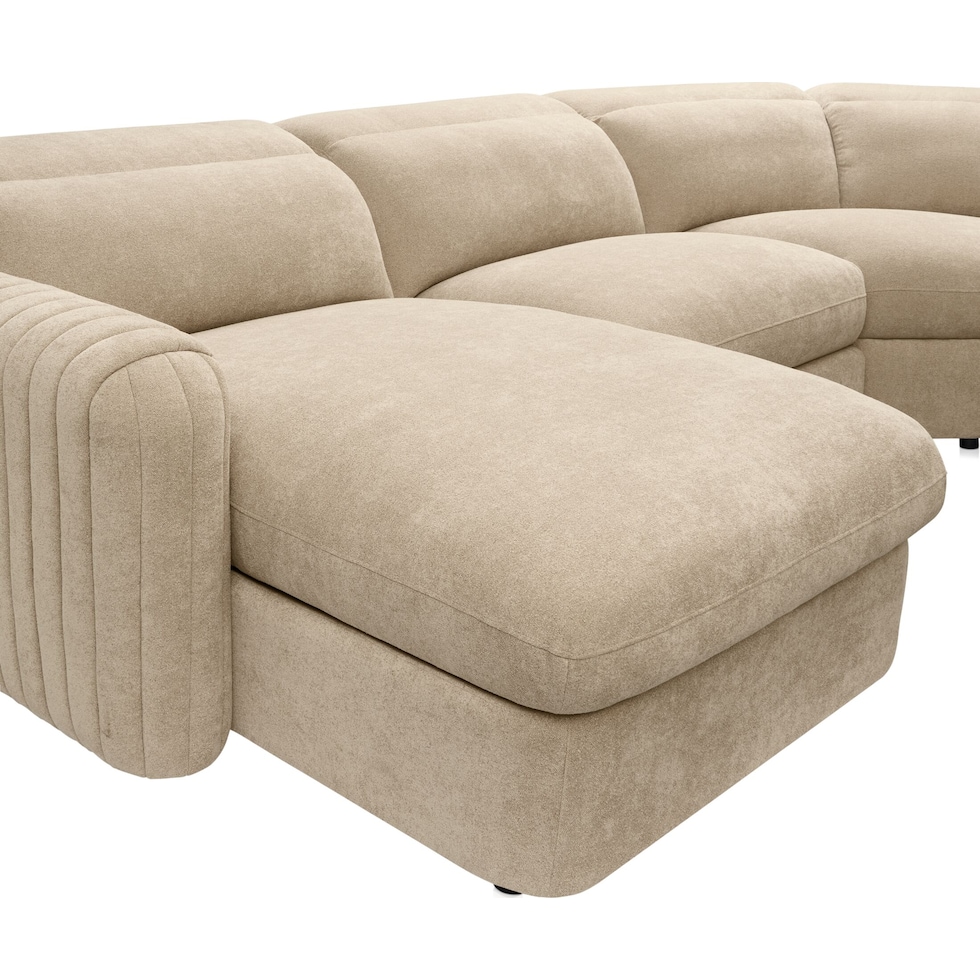 soho light brown sectional   