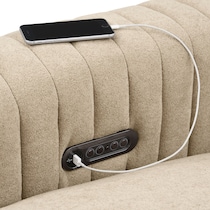 soho light brown sectional   