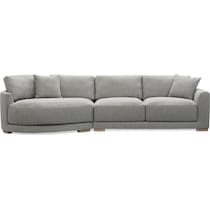 solana gray sectional   