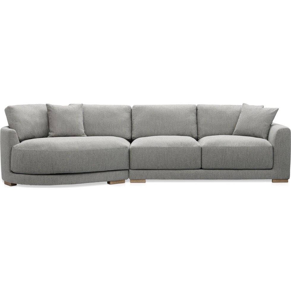 solana gray sectional   