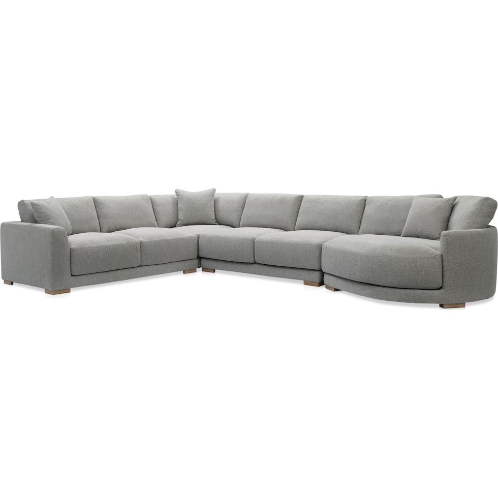 solana gray sectional   