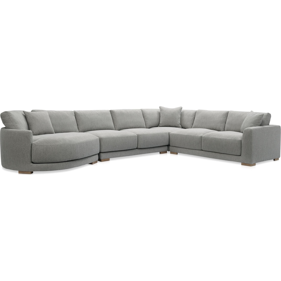 solana gray sectional   