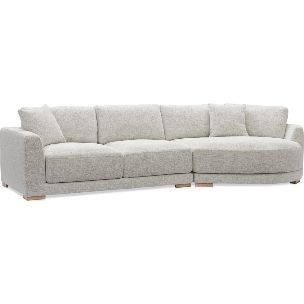 solana white sectional   