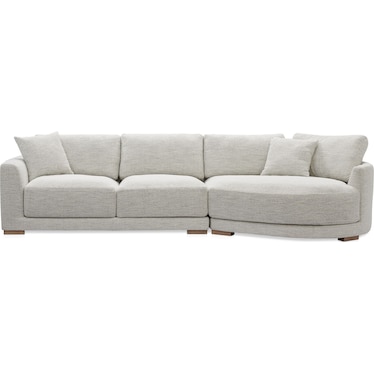 Solana 2-Piece Sectional with Right-Facing Cuddler - Ivory