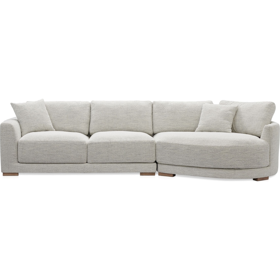 solana white sectional   