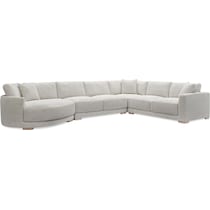 solana white sectional   