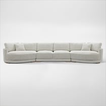 solana white sectional   