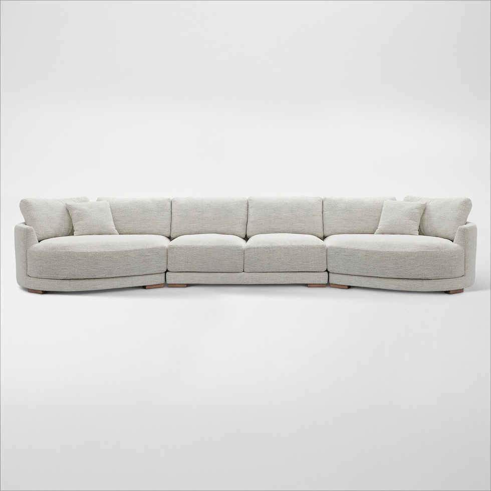 solana white sectional   