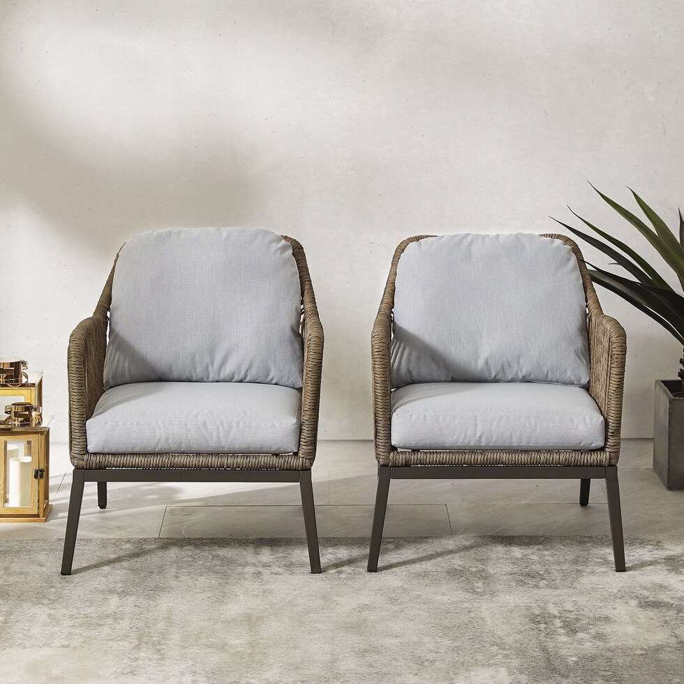 solara gray outdoor chair set   