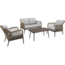 solara gray outdoor loveseat set   