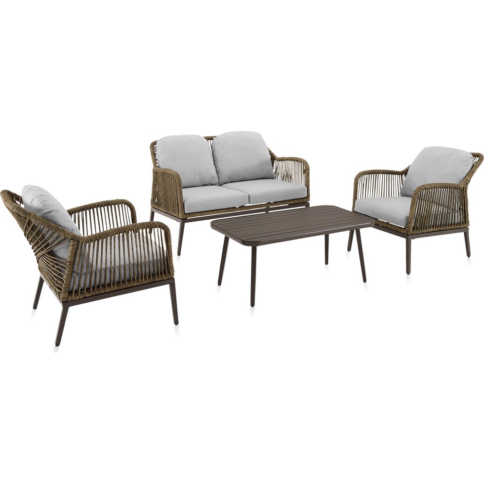 solara gray outdoor loveseat set   