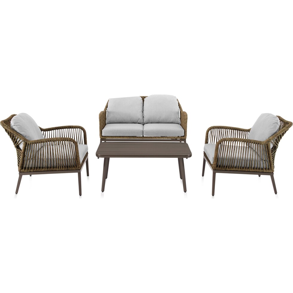 solara gray outdoor loveseat set   