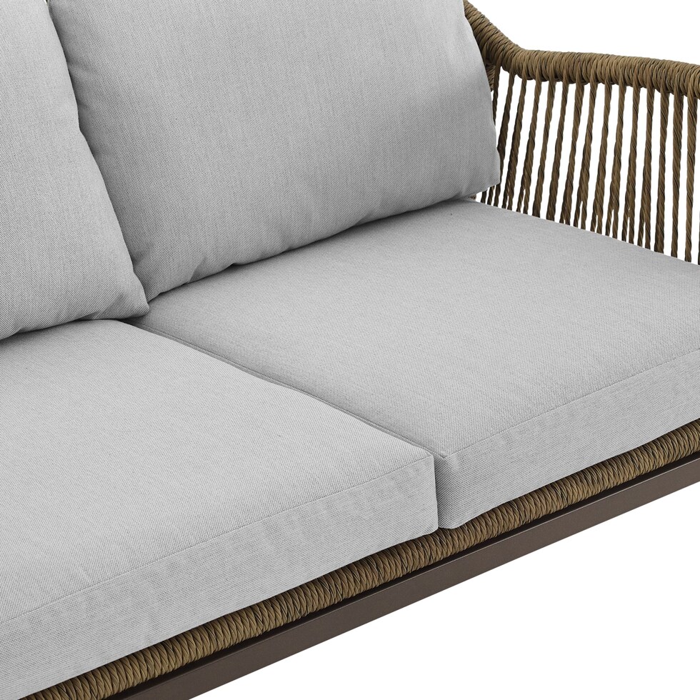 solara gray outdoor loveseat set   