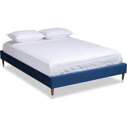 Sonny Full Upholstered Platform Bed Frame - Navy Blue