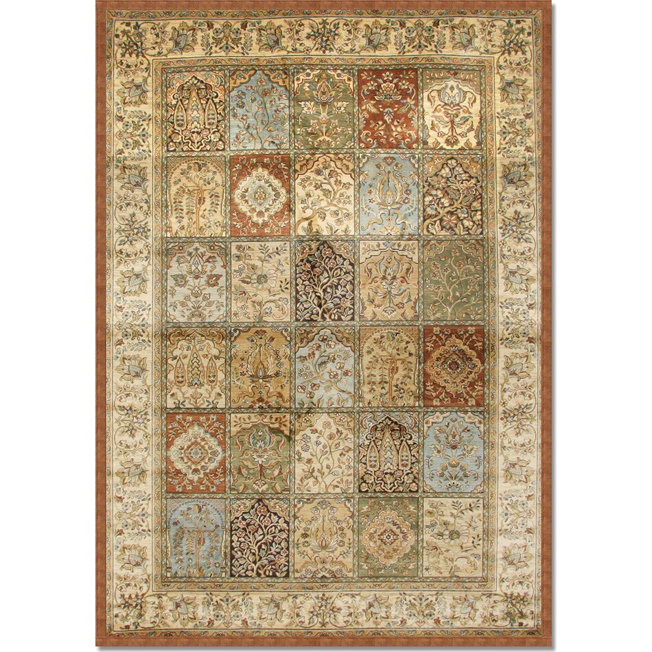 Sonoma Mosaic Area Rug Rust and Sage American Signature Furniture
