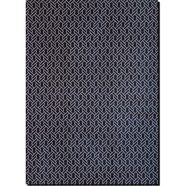 Rugs - Sonoma Area Rug - Navy and White Chain-Link
