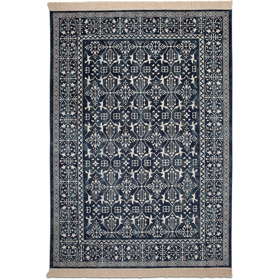 sonoma traditional navy blue area rug  x    