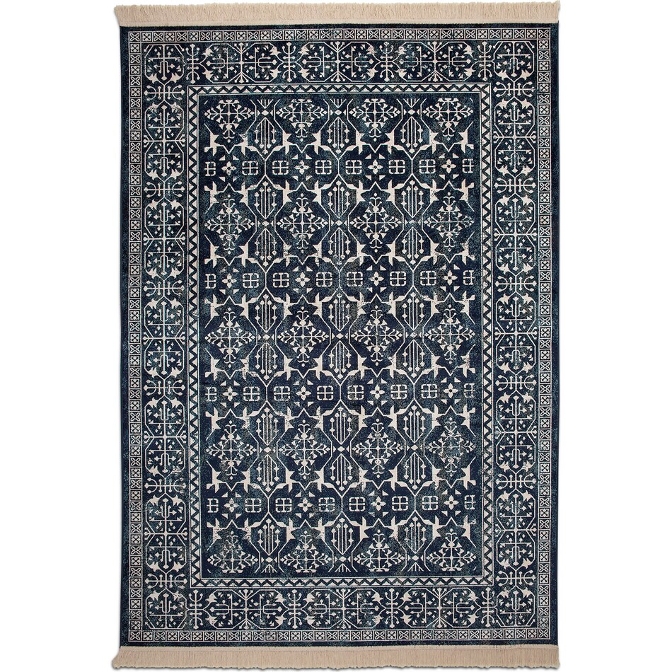 sonoma traditional navy blue area rug  x    