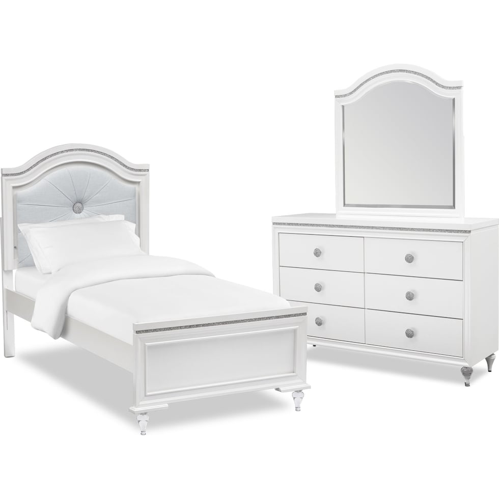 sophia youth white  pc full bedroom   