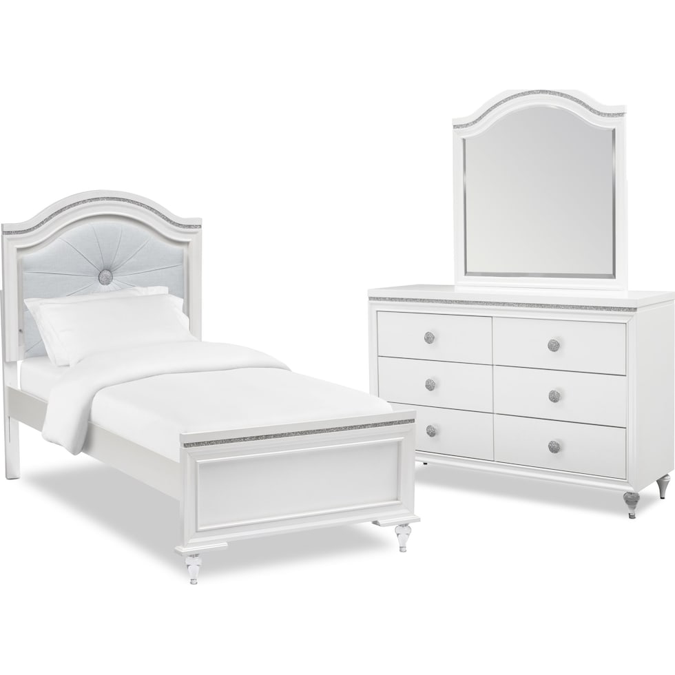 sophia youth white  pc twin bedroom   