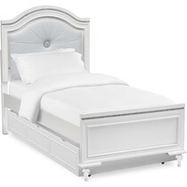 sophia youth white twin bed with trundle   