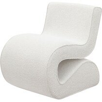 sophia white accent chair   