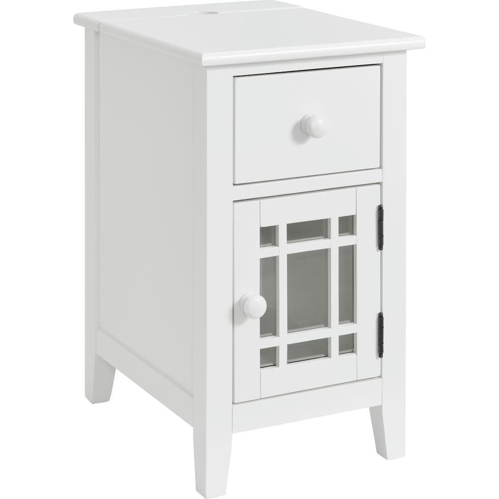 sophia white side table   