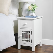 sophia white side table   