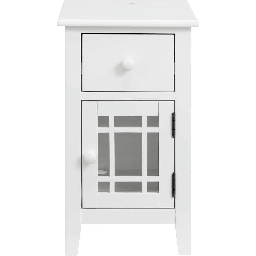 sophia white side table   