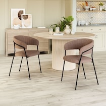 sora light brown dining chair   