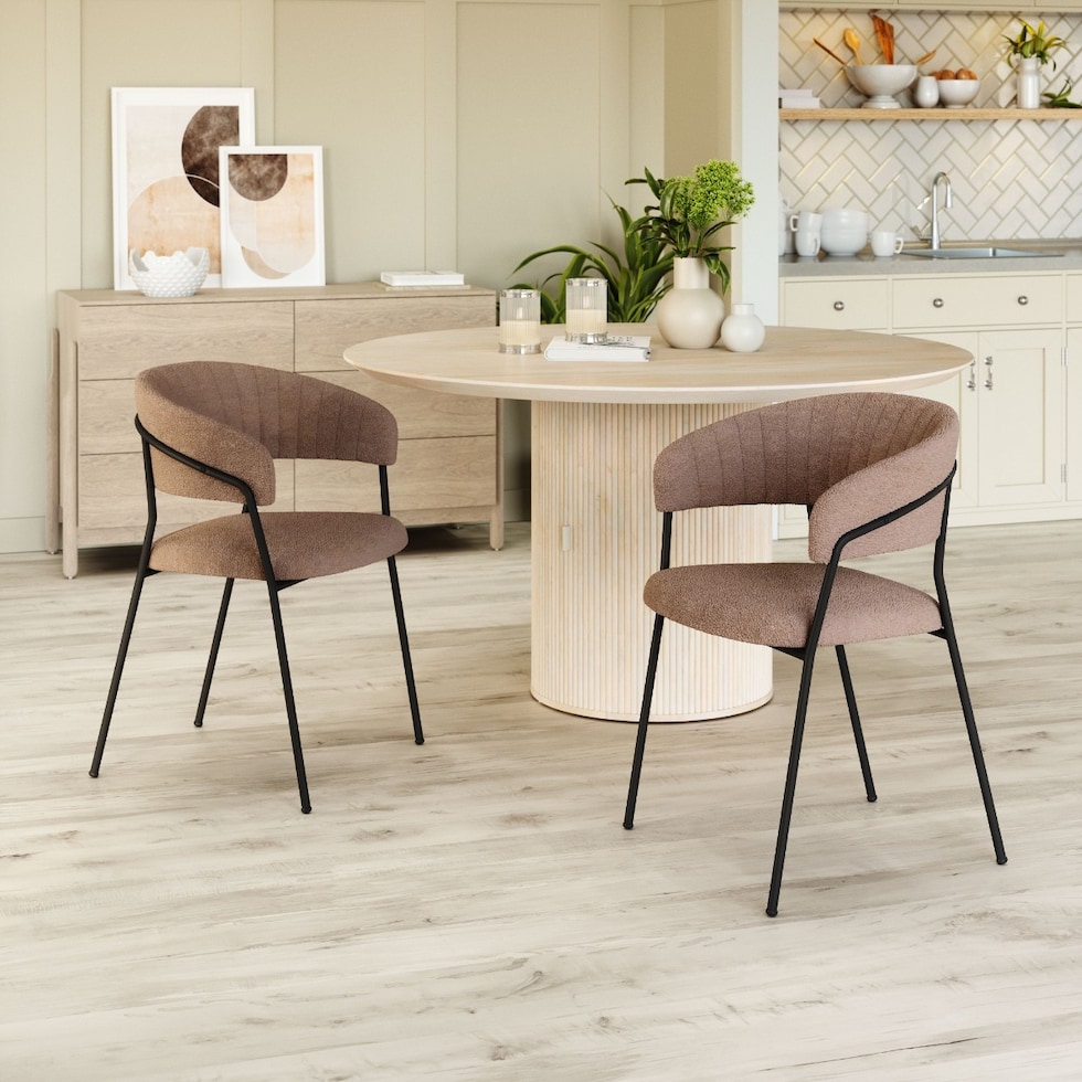 sora light brown dining chair   