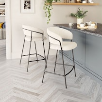 sora white counter height stool   