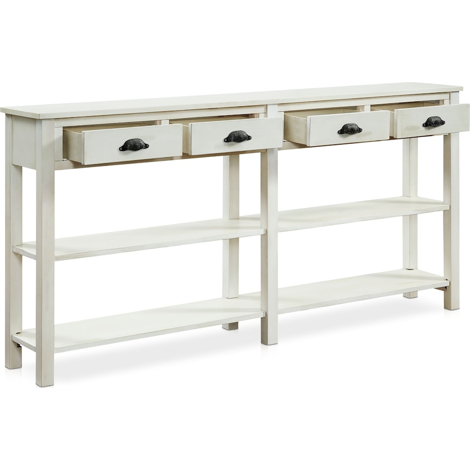 sorrel white console table   