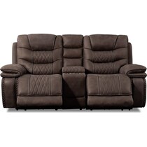 sorrento dark brown  pc manual reclining living room   