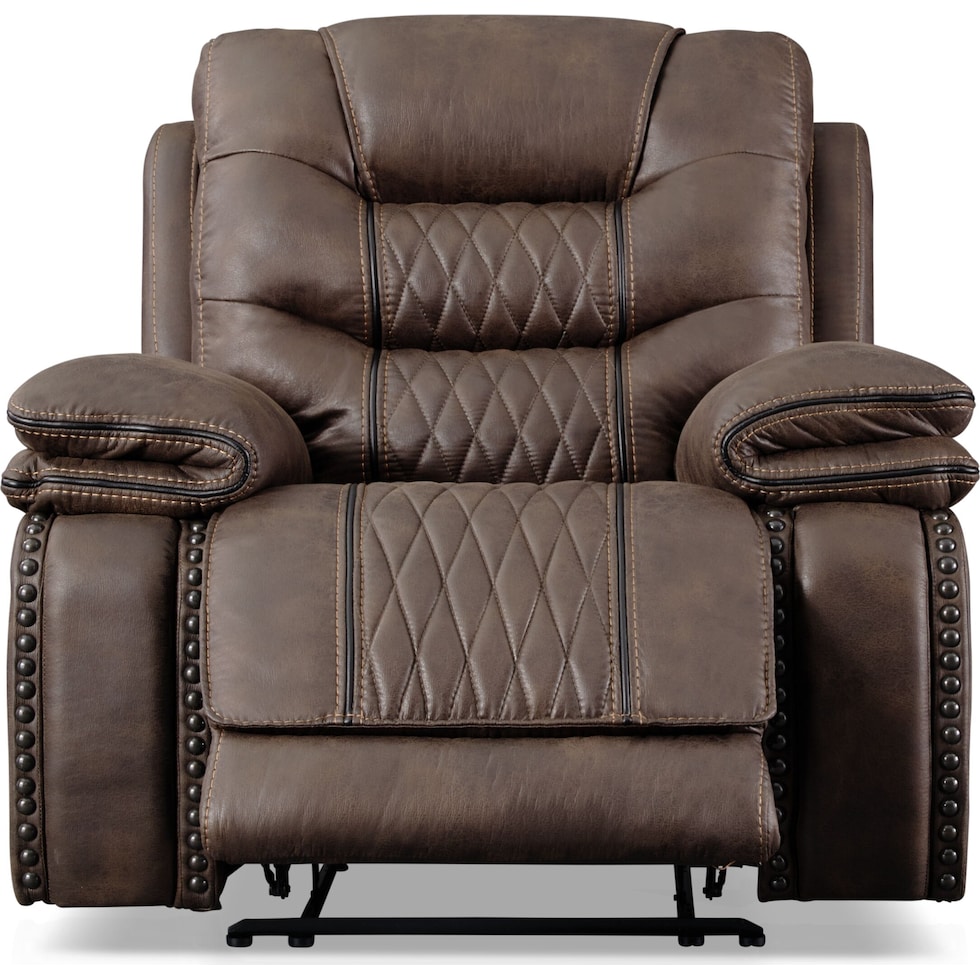 sorrento dark brown manual recliner   