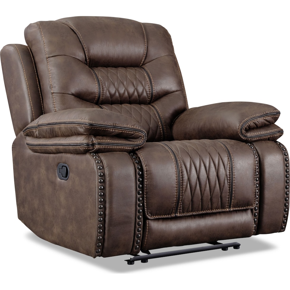 sorrento dark brown manual recliner   