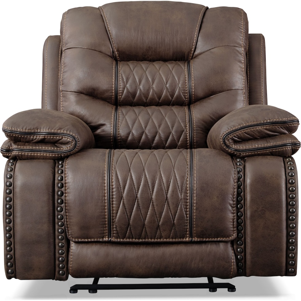 sorrento dark brown manual recliner   