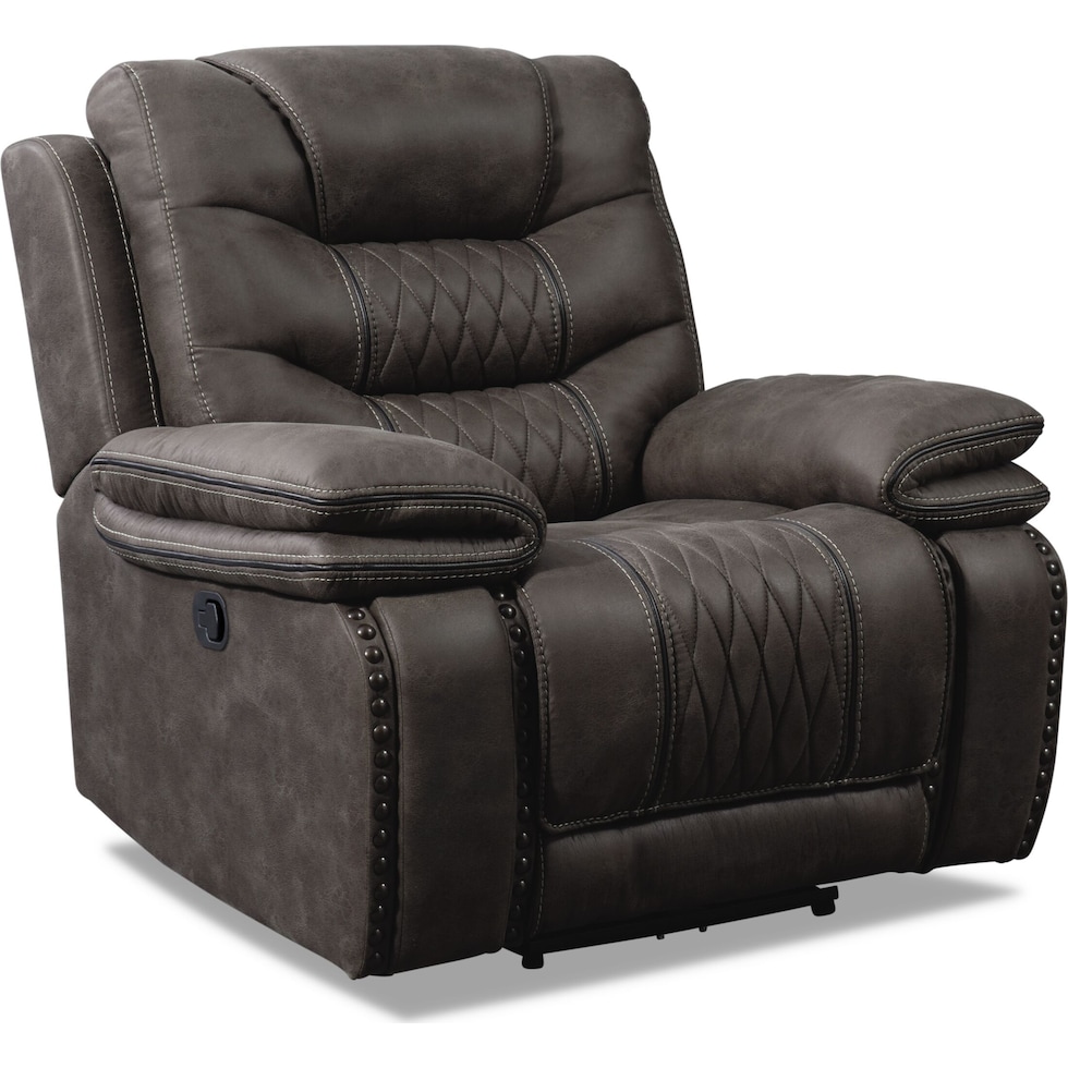 sorrento gray manual recliner   