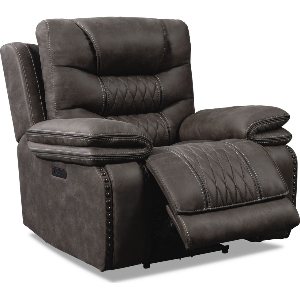 sorrento gray power recliner   