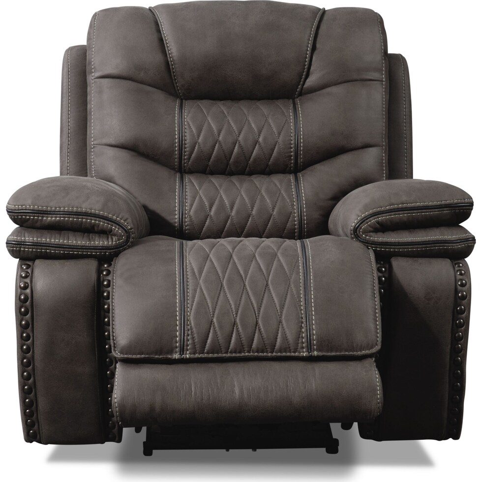 sorrento gray power recliner   