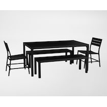 south hampton black  pc outdoor dining   