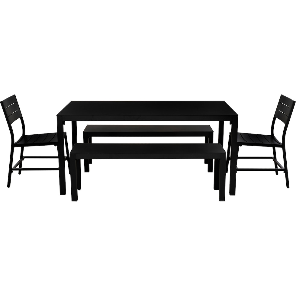 south hampton black  pc outdoor dining   