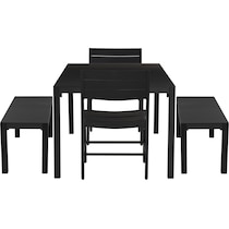 south hampton black  pc outdoor dining   