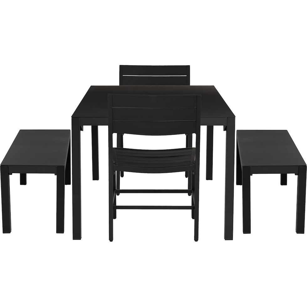 south hampton black  pc outdoor dining   
