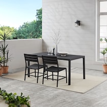 south hampton black  pc outdoor dining   