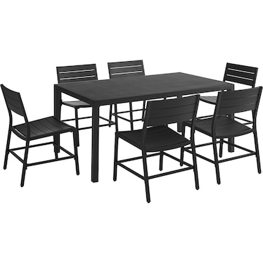 South Hampton Outdoor Dining Table and 6 Dining Chairs