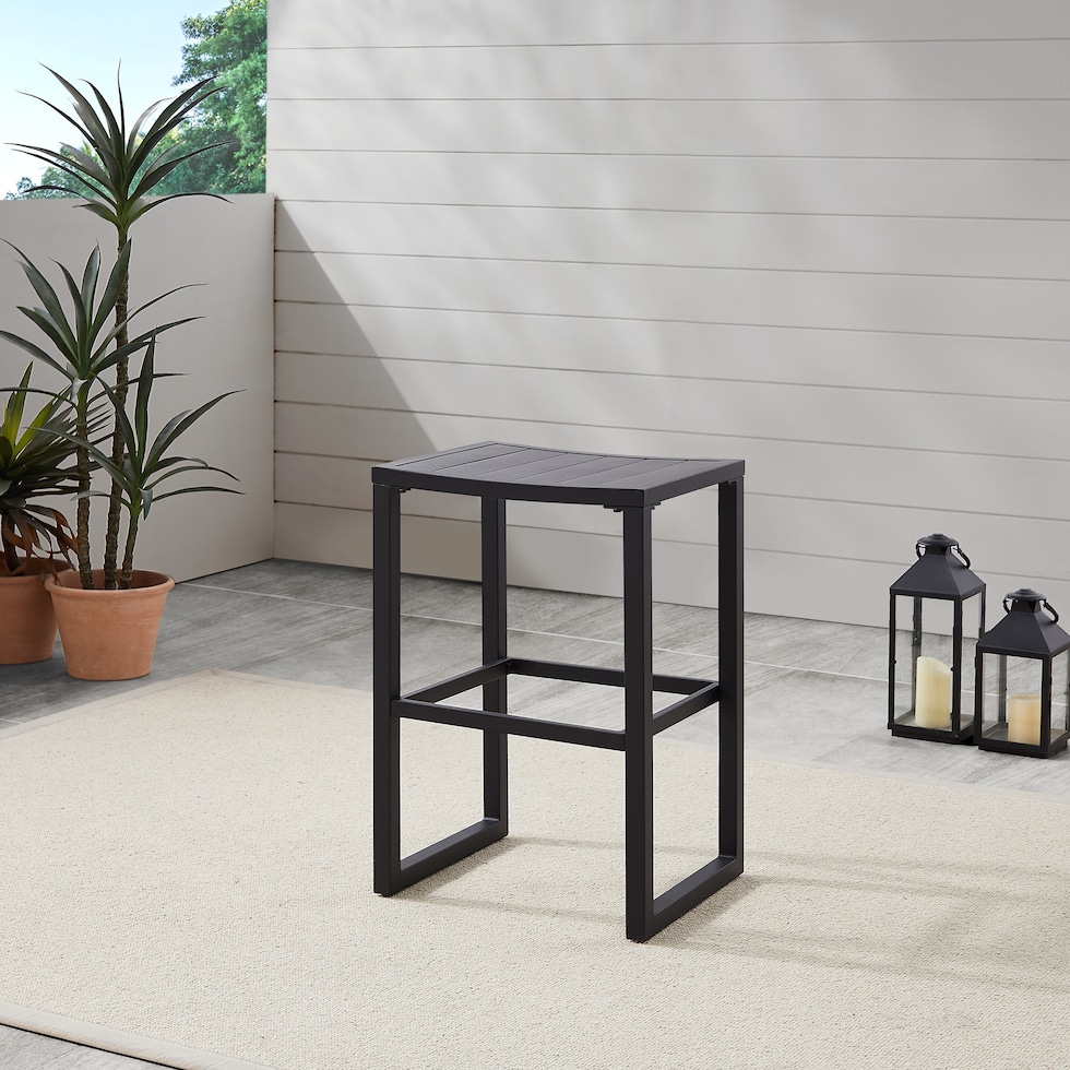 south hampton black outdoor bar stools   