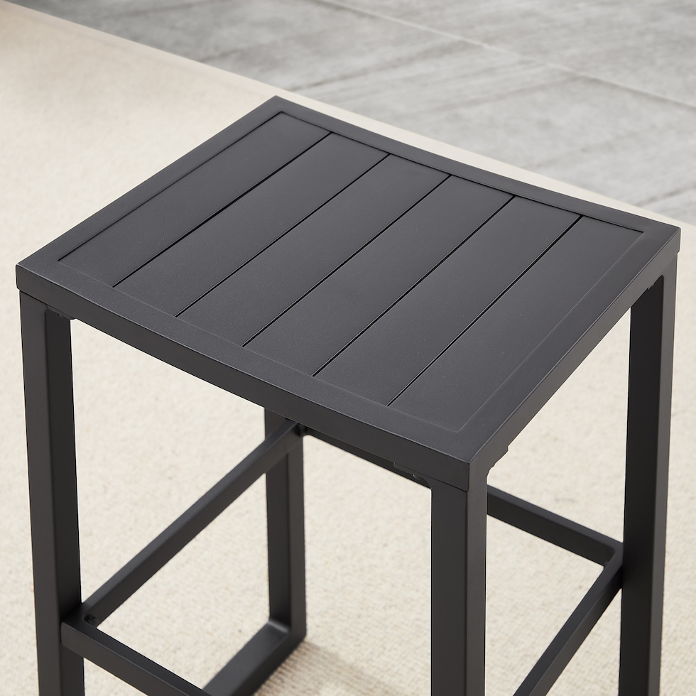 south hampton black outdoor bar stools   