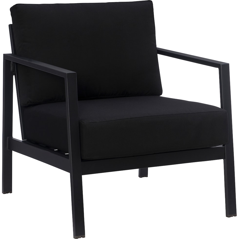 south hampton black outdoor chair   